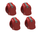 Universal 35mm Red Cooker Control Knob Pack of 4