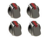 Universal 35mm Stainless Steel Cooker Control Knob Pack of 4