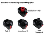 Universal 40mm Black Cooker Control Knob Pack of 4