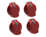 Universal 40mm Red Cooker Control Knob Pack of 4
