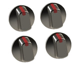 Universal 48mm Stainless Steel Cooker Control Knob Pack of 4