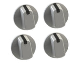 Universal 48mm White Cooker Control Knob Pack of 4