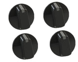 Universal 55mm Black Cooker Control Knob Pack of 4