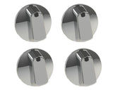 Universal 55mm Chrome Cooker Control Knob Pack of 4