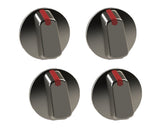 Universal 55mm Stainless Steel Cooker Control Knob Pack of 4