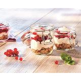 Leifheit 370ml Glass Jar With Clip Top Fastening Seal