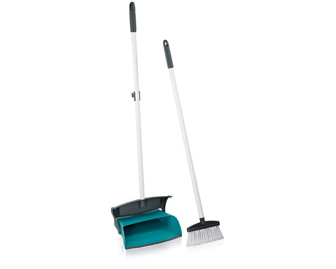 Leifheit Long Handled Closed Dustpan And Brush Set