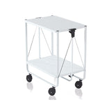 Leifheit Folding White Food and Drink Serving Trolley Cart